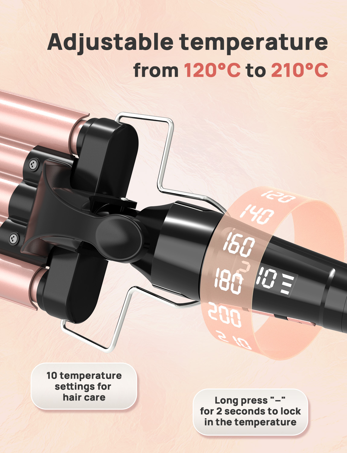 Curling iron temperature range cheap